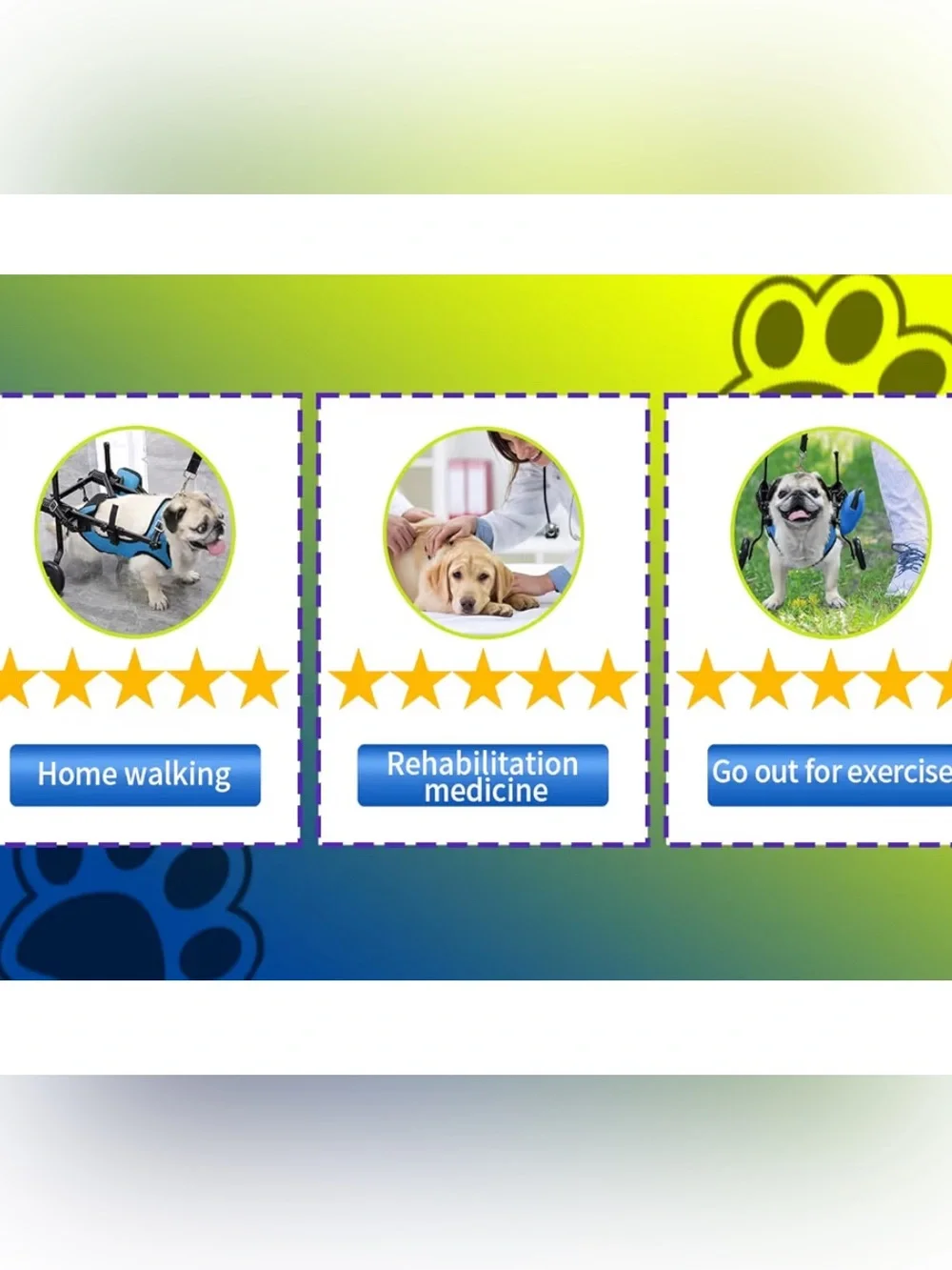 Adjustable Dog Wheelchair Harness S